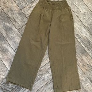 Petite size Small linen straight leg pant